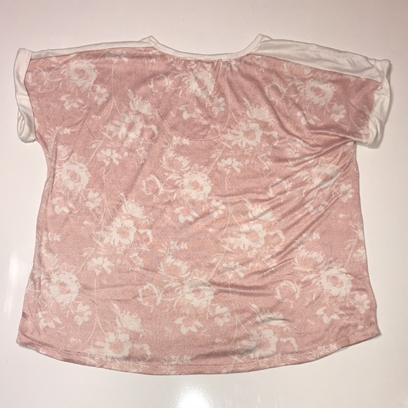 Lucky Brand Top Super Soft Material Cream and Dusty Rose Pink Color Xxl - Picture 8 of 8